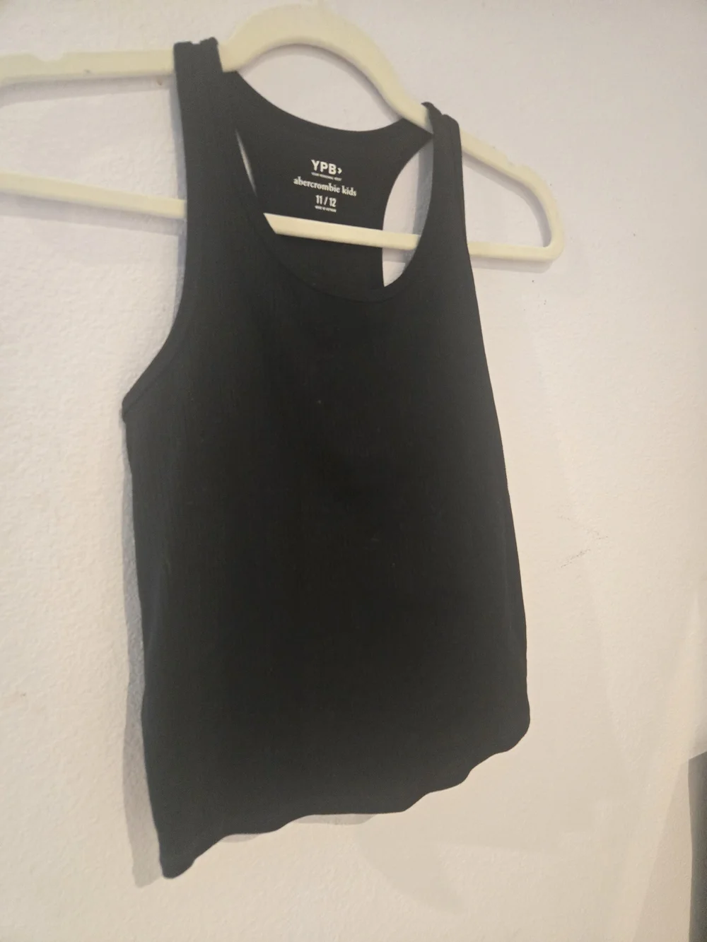abercrombie kids Black Ribbed Racerback Tank